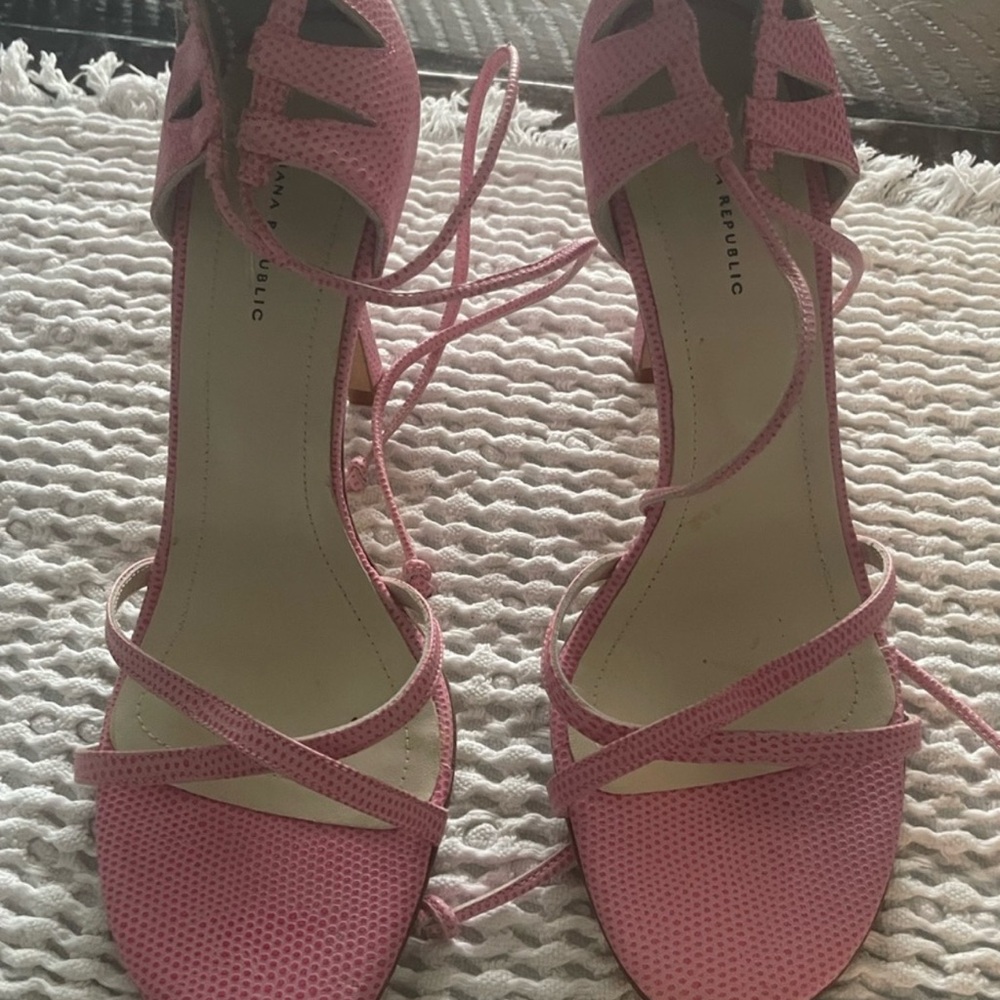 Banana Republic Pink Strappy Heels for Dressy Occasions